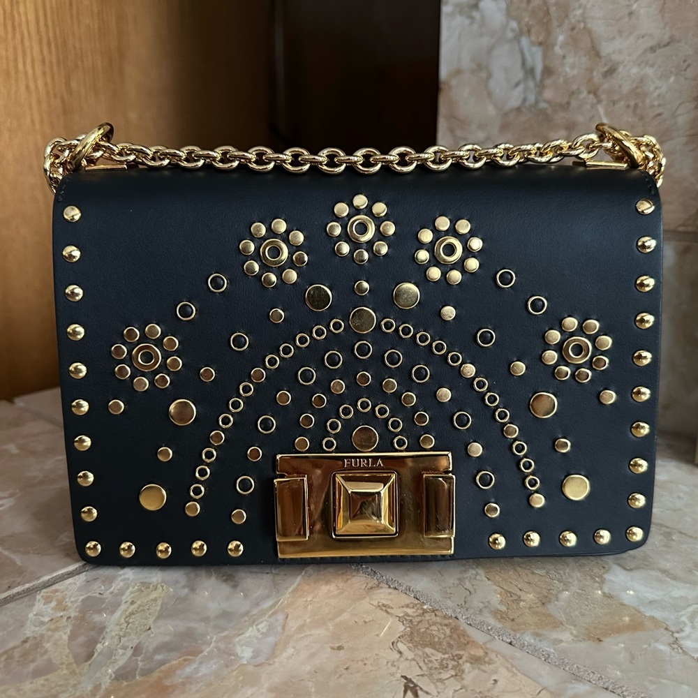 Furla Mimi Crossbody Onyx Studded